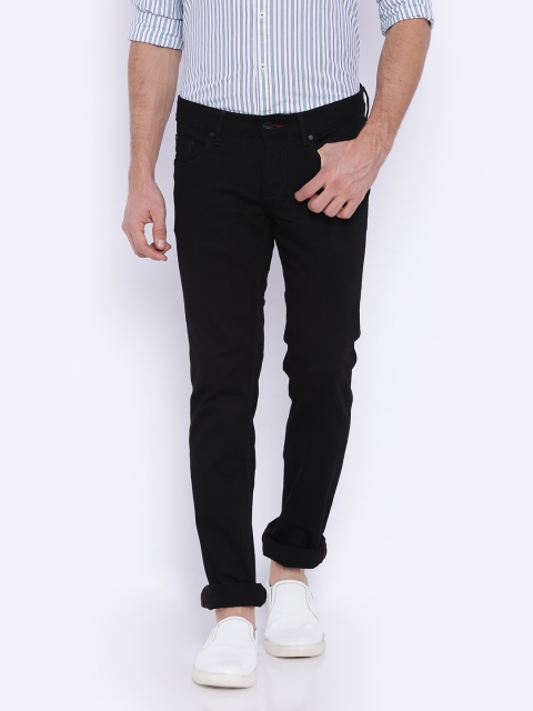 

Basics Men Black Skinny Fit Low-Rise Stretchable Jeans