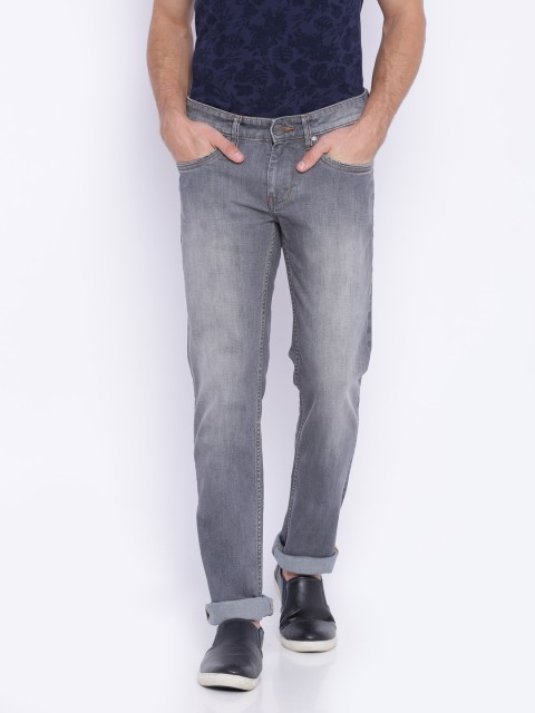 

Basics Men Grey Skinny Fit Low-Rise Stretchable Jeans
