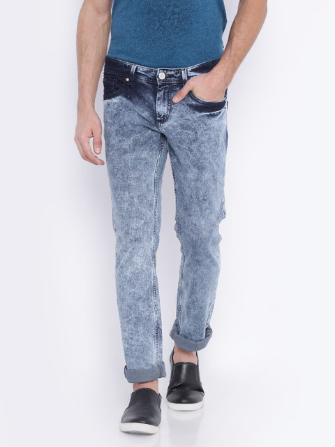 

Basics Men Blue Skinny Fit Low-Rise Stretchable Jeans