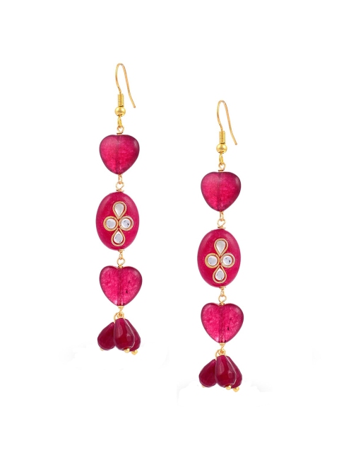 

Tistabene Red Contemporary Hoop Earrings