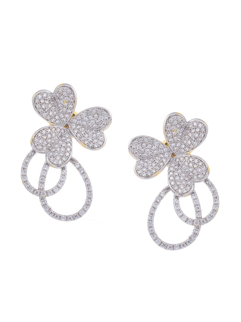 

Tistabene White Contemporary Hoop Earrings