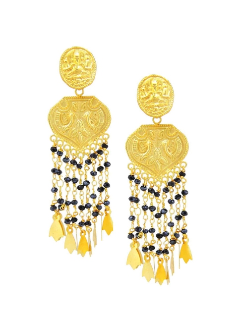 

Tistabene Gold Plated & Black Contemporary Drop Earrings