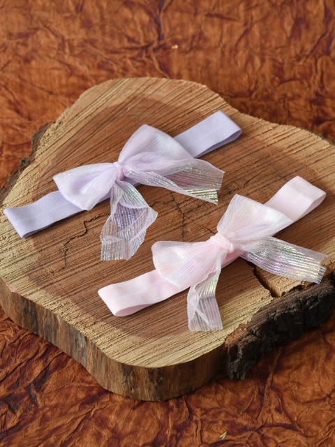 

FUNKRAFTS Girls Pink & Mauve Set Of 2 Hairbands