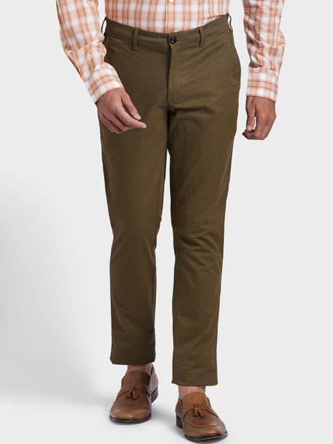 

ColorPlus Men Brown Regular Fit Trousers