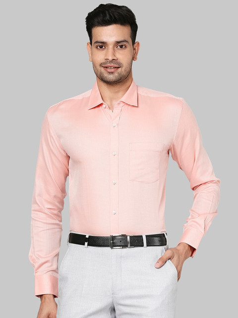 

Park Avenue Men Orange Solid Formal Shirt
