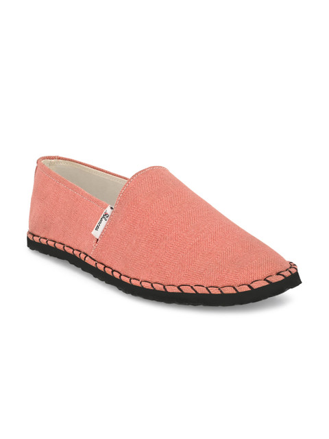 

SHENCES Men Pink Denim Espadrilles