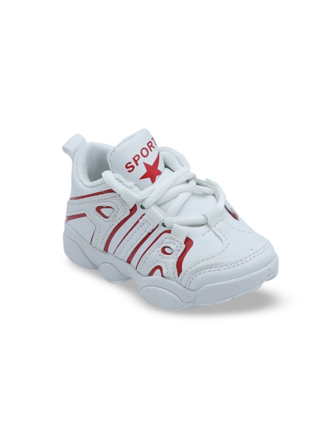 

FEETWELL SHOES Unisex Kids White Printed Sneakers