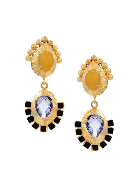 

Tistabene Purple & Yellow Drop Earrings