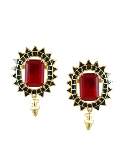 

Tistabene Maroon Contemporary Drop Earrings
