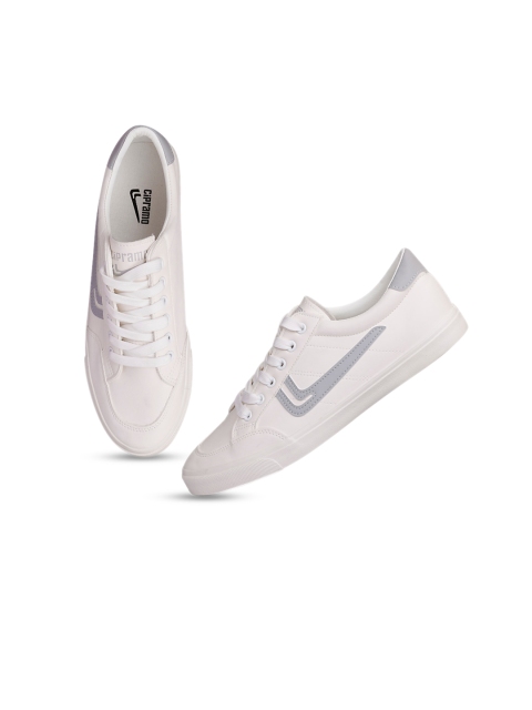 

CIPRAMO SPORTS Men White Textured PU Sneakers