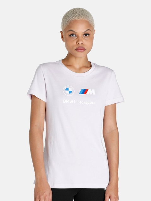 

PUMA Motorsport Women Purple Relaxed Fit BMW MMS Logo Printed T-shirt