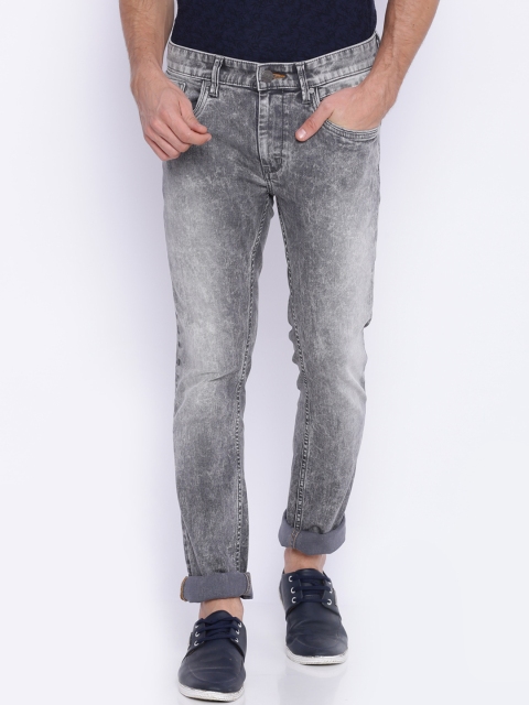 

Basics Men Grey Mid-Rise Regular Fit Clean Look Jeans