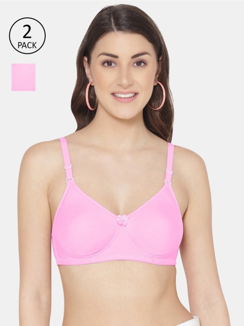 

Tweens Pink Non Padded Multi Way Strap Cotton Bra