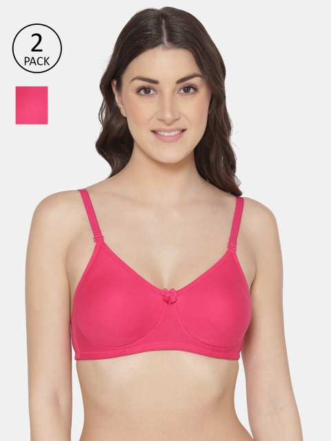 

Tweens Pink Set Of 2 Solid Non-Padded T-shirt Bra