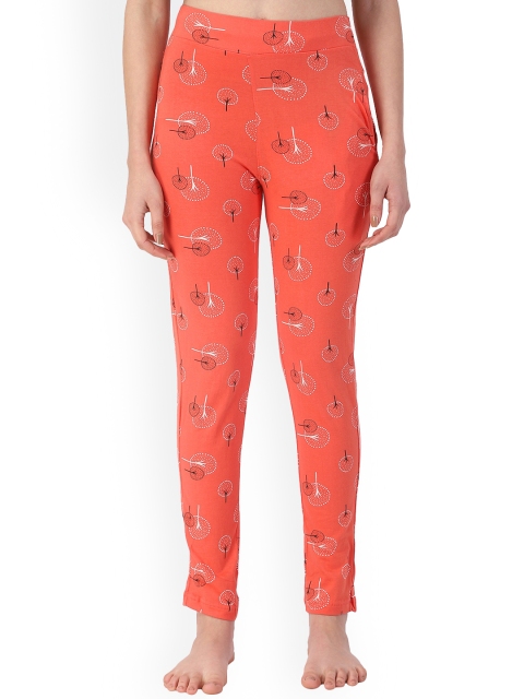 

PROTEENS Women Coral Abstract Printed Lounge Pant