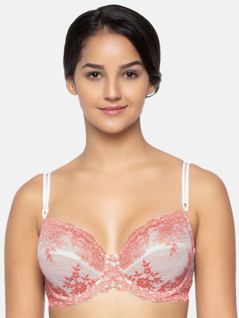 

Wacoal Pink & White Floral Bra Underwired