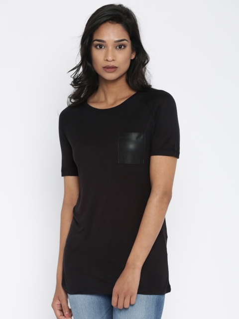 

ONLY Women Black T-Shirt