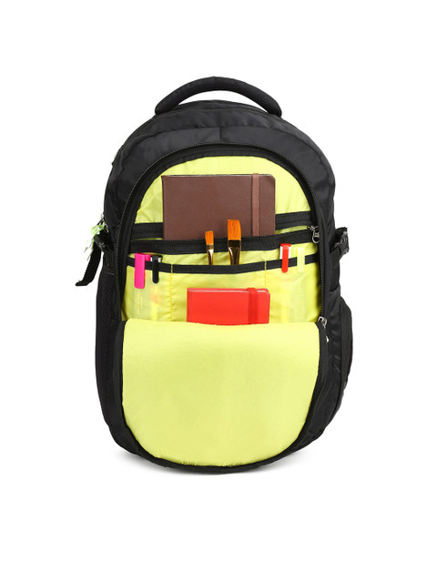 

Provogue Unisex Black & Grey Brand Logo Backpack with Rain Cover