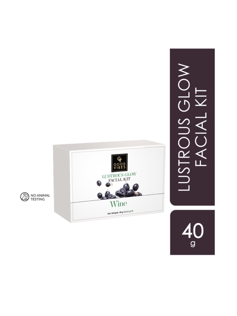 

Good Vibes Wine Lustrous Glow Facial Kit (40 g), Na