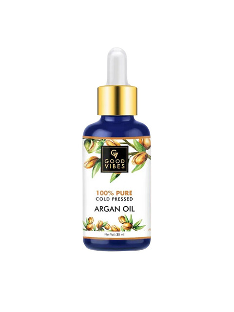 

Good Vibes Cold Pressed Pure Argan Oil for Hair & Skin - 30 ml, White