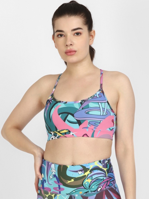

Reebok Women Multi-coloured Abstract Lightly Padded Bra