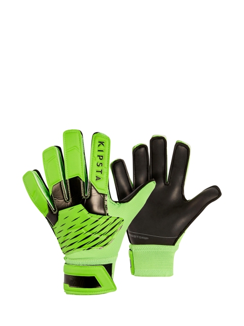 Kipsta By Decathlon Kids Green & Black Printed Gloves