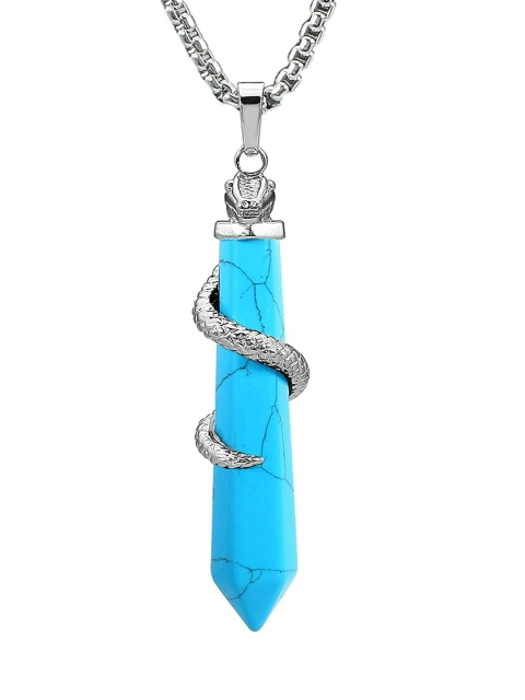 

EL REGALO Blue Contemporary Hoop Earrings