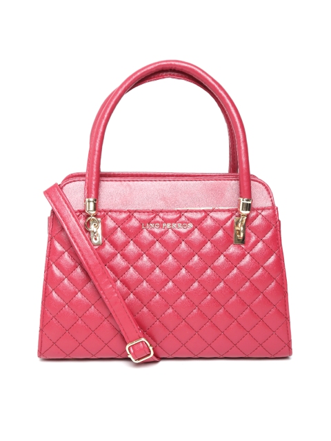 

Lino Perros Red Quilted Handbag with Sling Strap