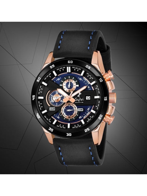 

Sylvi Men Blue Dial & Leather Straps Analogue Watch SF46AD009143