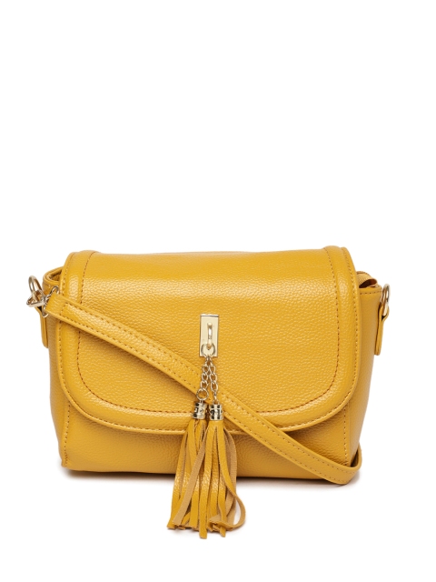 

Lino Perros Yellow Solid Sling Bag