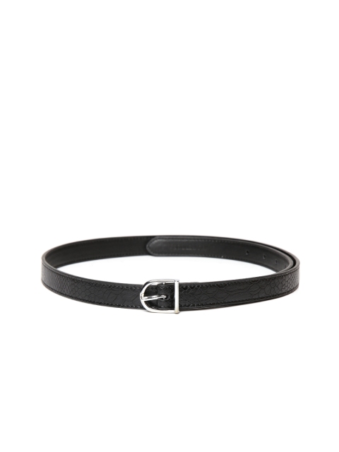 

Lino Perros Women Black Croc Textured Belt