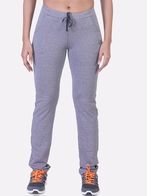 

LAASA SPORTS Women Grey Solid Athleisure Track Pants