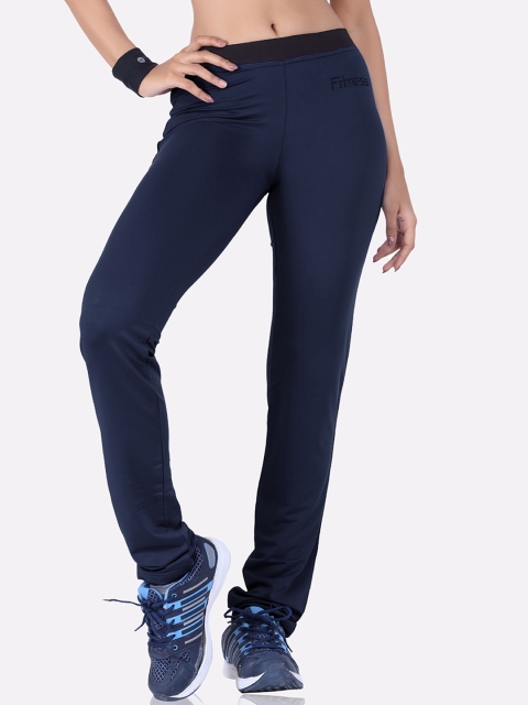 

LAASA SPORTS Women Navy Blue Solid Track Pants