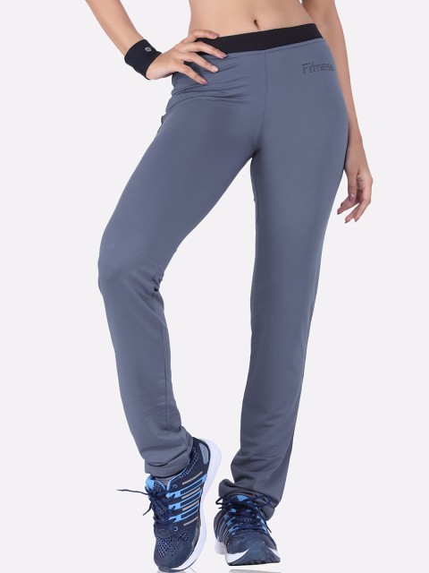

LAASA SPORTS Women Grey Solid Regular Fit Track Pants