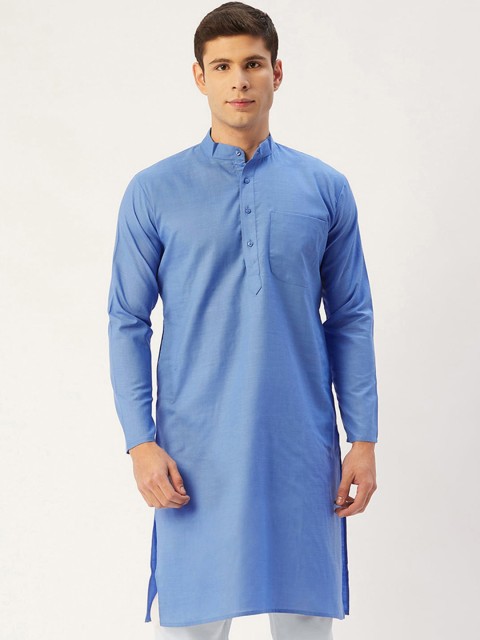 

Jompers Men Blue Thread Work Kurta