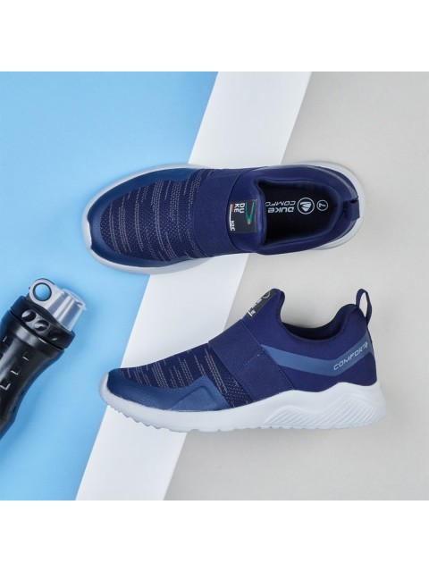 

Duke Men Navy Blue Textile Running Shoes
