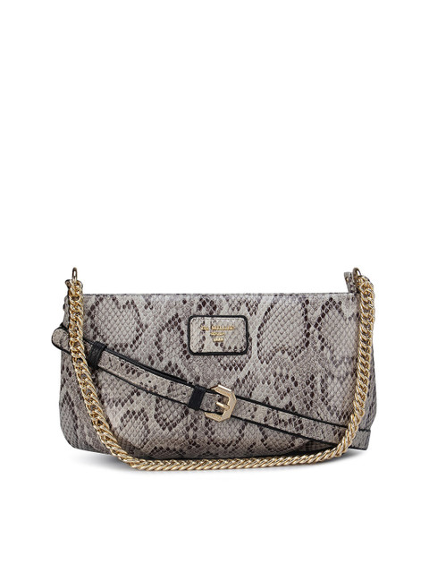 

Da Milano Brown Animal Textured Leather Structured Sling Bag