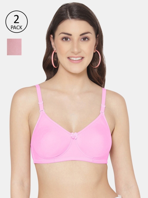 

Tweens Pack Of 2 Pink Non Padded T shirt Bra