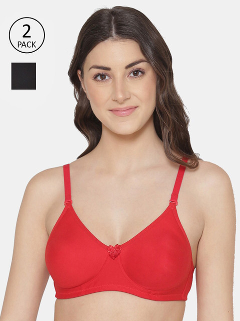 

Tweens Set Of 2 Red & Black Bra
