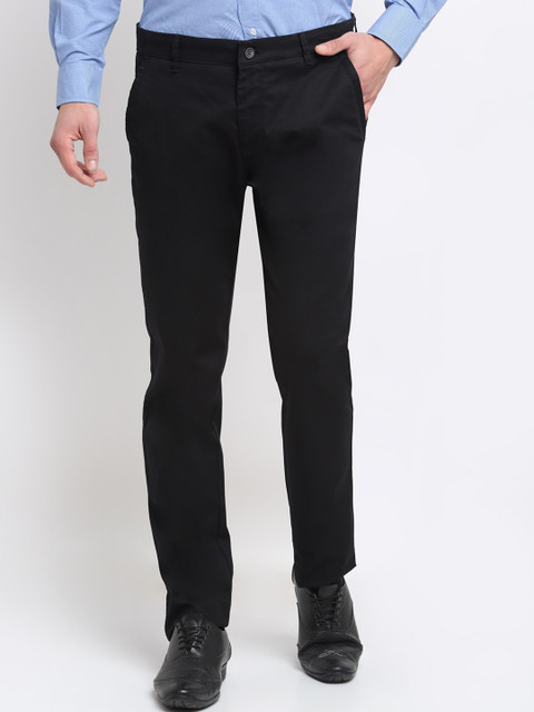 

Cantabil Men Black Original Pure Cotton Formal Trousers