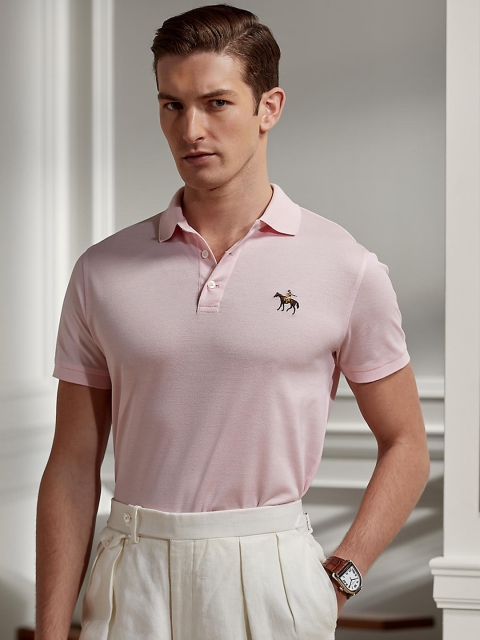 

Polo Ralph Lauren Men Pink Polo Collar T-shirt