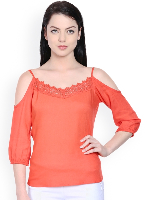 

Style Quotient Women Orange Solid Regular Top