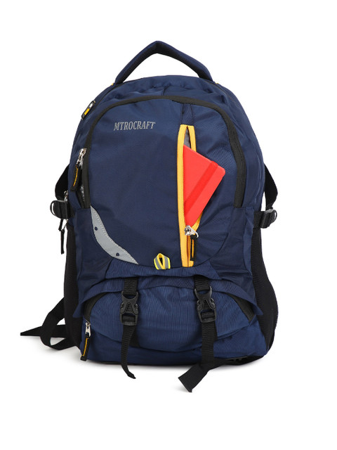 

Provogue Unisex Blue & Black Colourblocked Backpack with Rain Cover