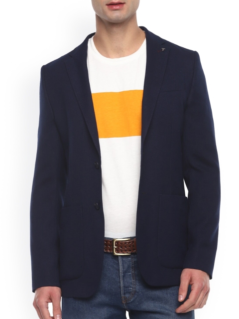 

Ted Baker Men Navy Blue Open Front Jacket