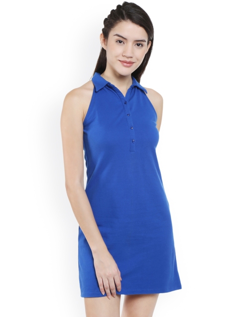 

Style Quotient Women Blue Solid A-Line Dress