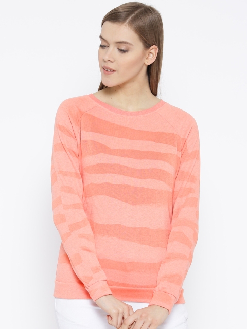 

Vero Moda Coral Orange Patterned Sweatshirt