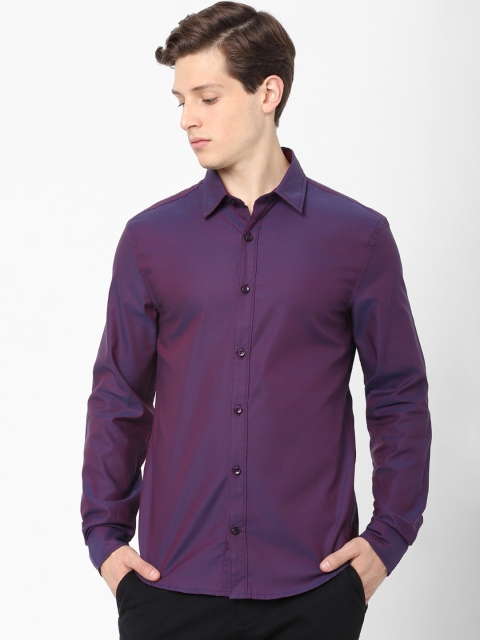 

Celio Men Purple Slim Fit Casual Cotton Shirt