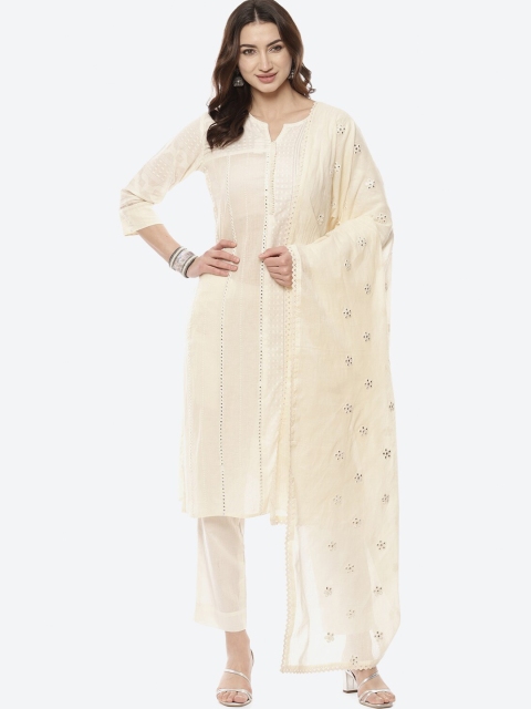 

Biba Off White Embroidered Pure Cotton Unstitched Dress Material