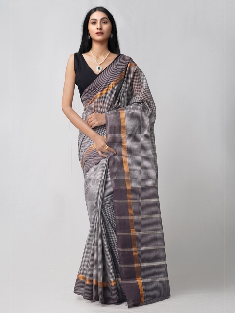 

Unnati Silks Grey Woven Design Pure Pavani Mangalagiri Cotton Saree