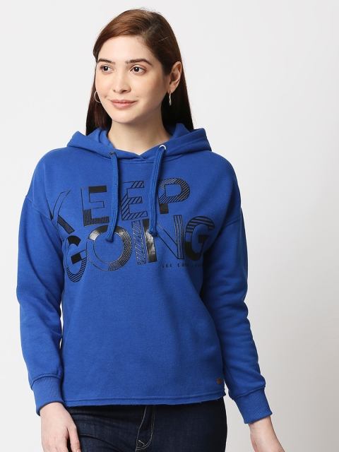 

Lee Cooper Women Blue Printed Sweatshirt